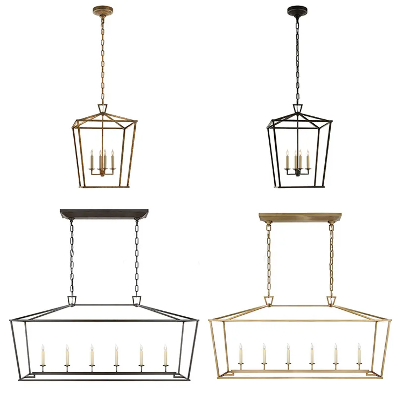 Loft Vintage Iron Birdcage Pendant Light Modern Living Room Dining Room Lighting Gold/Silver/Black Kitchen Island Decor