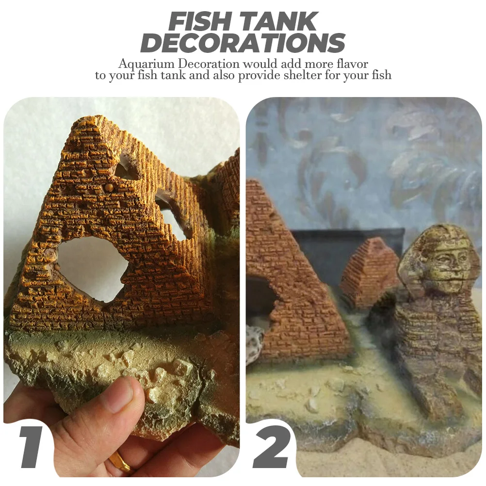 

Lion Shaped Aquarium Ornament Resin Fish Tank Decoration Shelter for Fresh Salt Water Crawler Terrarium Underwater