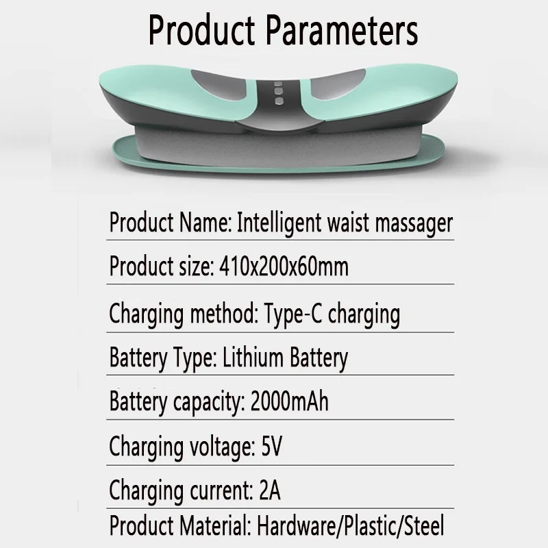 Multifunctional Lumbar Traction Device Waist Massager Dynamic Airbag Traction Back Stretcher Adjustable Waist Back Massager YBAM