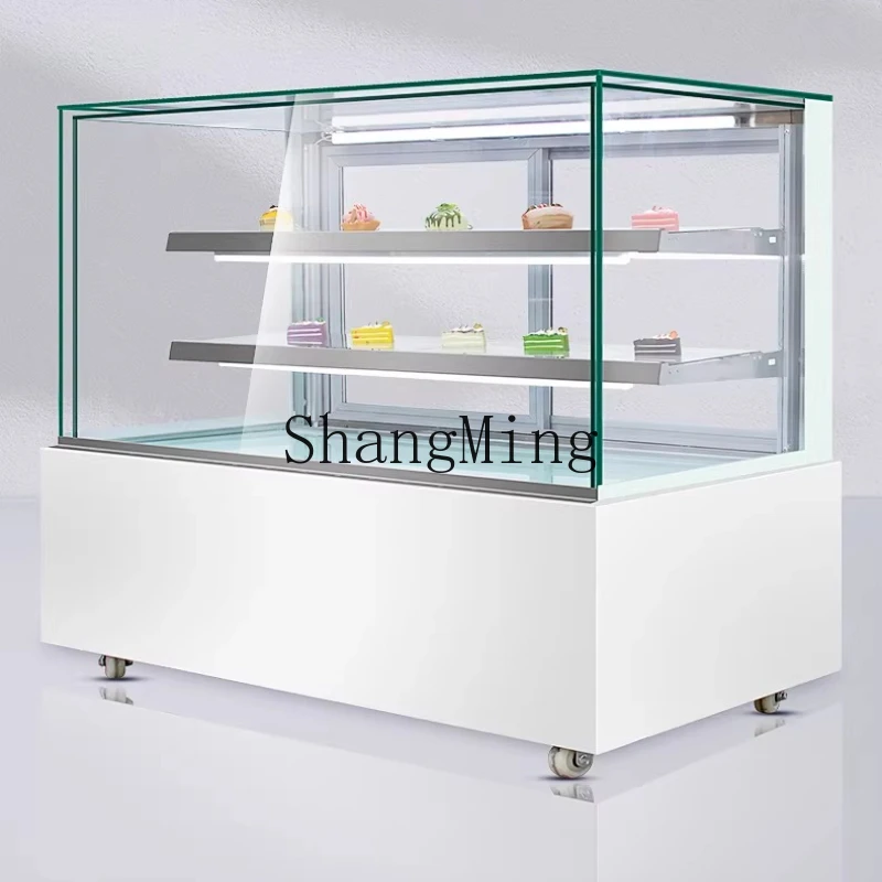 

ZYY panoramic boundless dessert cabinet large capacity cake refrigerated fresh-keeping cabinet air-cooled west point freezer