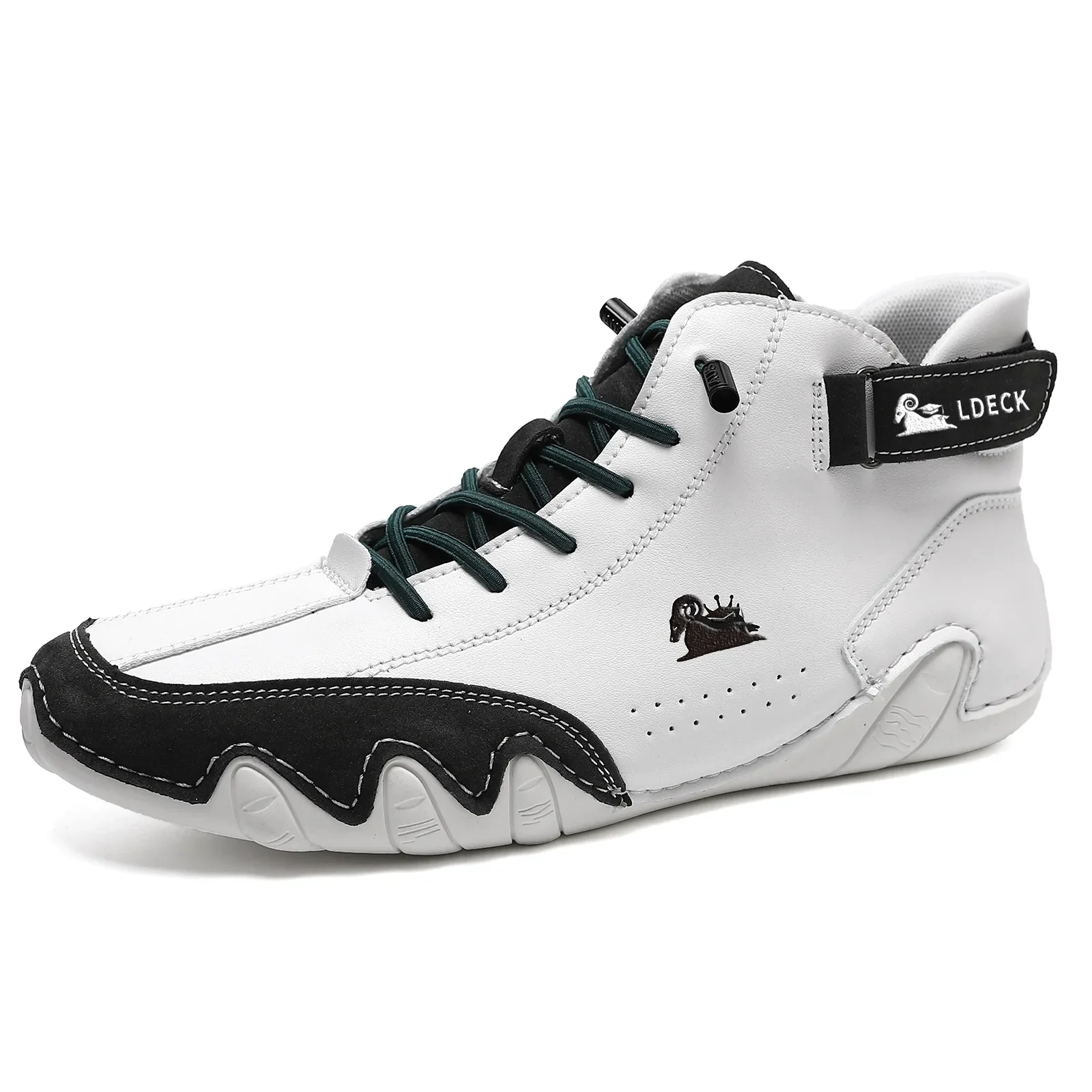 

Retro Men's Couple Shoes Large Size High Top Casual Walking Cycling Booties Cowboy Ankle Boots for Women Color Matching Sneakers