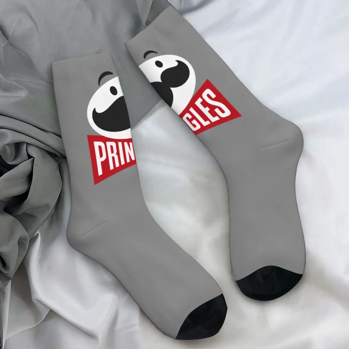 Pringles Chip Stockings Graphic Casual Socks Spring Non Skid Socks Men Running Sports Soft Breathable Socks