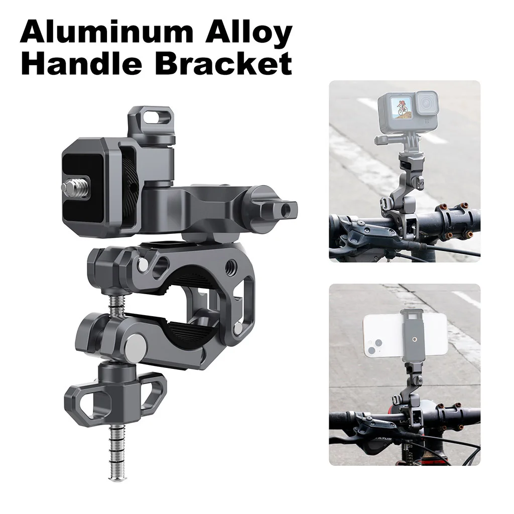 Silikon-Metall-Fahrrad-Actionkamera-Halterung mit Rutschfestem Lenkerbefestigungssystem 360° ° Drehbarer Halter für GoPro13 DJI Pocket 3/4 für Insta360 X5 Kamera – Detail 10