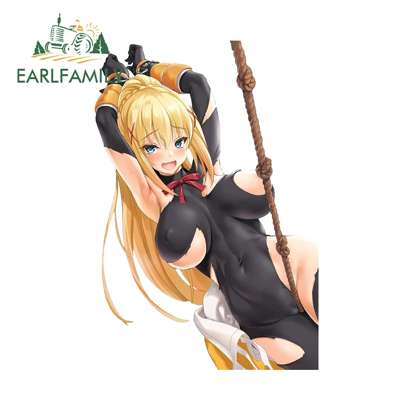 

EARLFAMILY 13cm x 8.9cm Darkness Bondage Girl Car Stickers Sexy Anime Bind Motorcycles Decal Personality Air Conditioner Decor