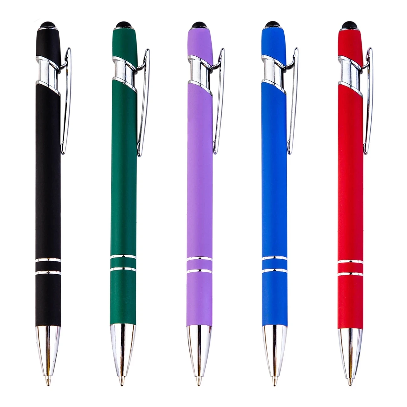 500Pcs/Lot Custom Logo Stationery Office School Supplies Press Touch Screen Ballpoint Pen Cute Metal Engraved Name