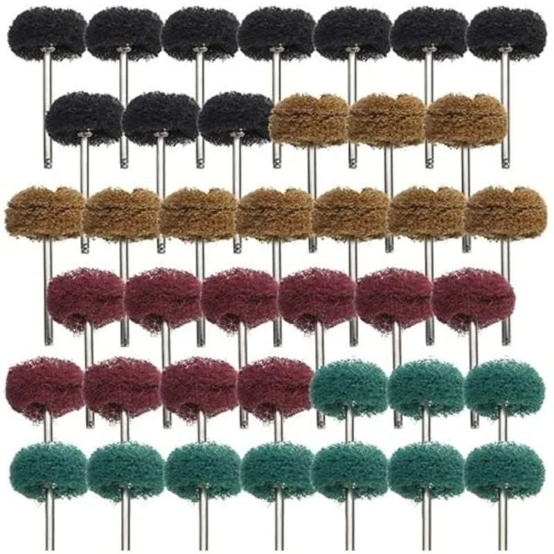 

Rocaris 40 Pack 1 inch Abrasive Wheel Buffing Polishing Wheel Set for Rotary Tool 25mm