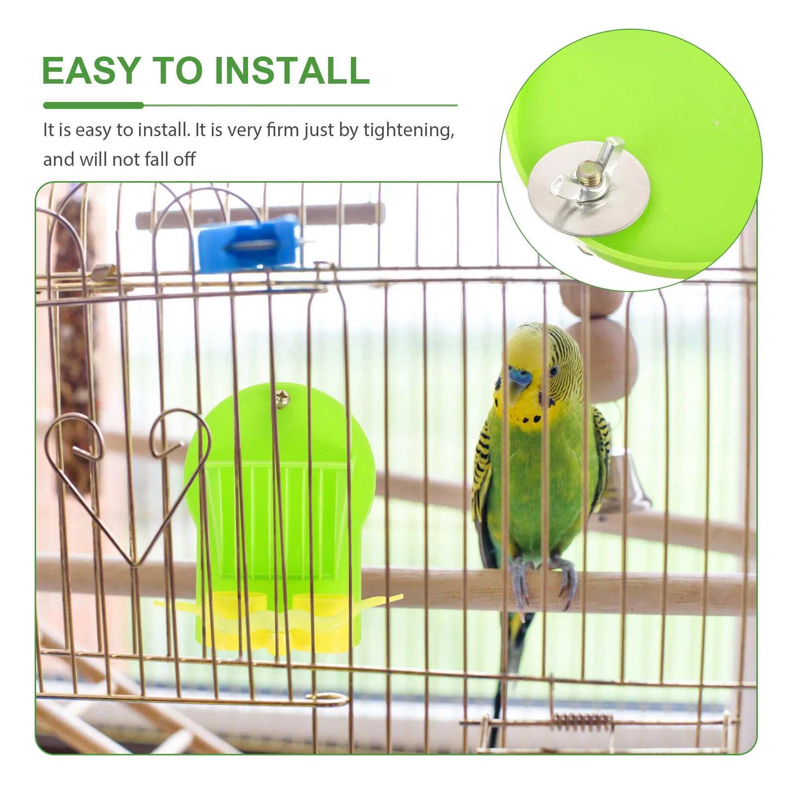 

Bird Feeder For Cage Sturdy Plastic Food Dispenser Rabbit Hamster Accessories Parrot Vegetable Basket Cockatiel Supplies