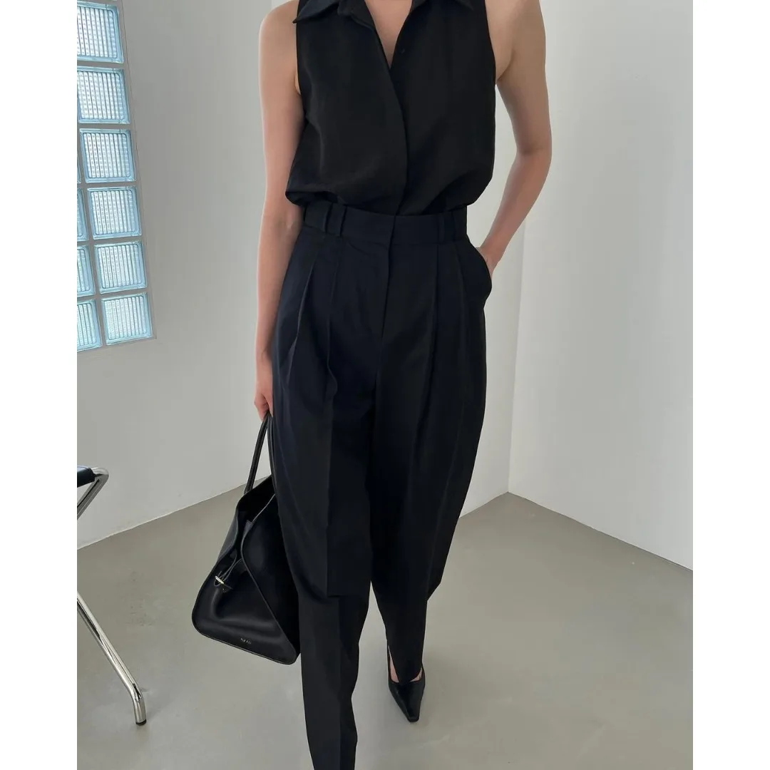 

Versatile Sleeveless Shirt Top for Small Figures Fashionable Korean Style Women's Inner Wear Suitable for Various Occasions