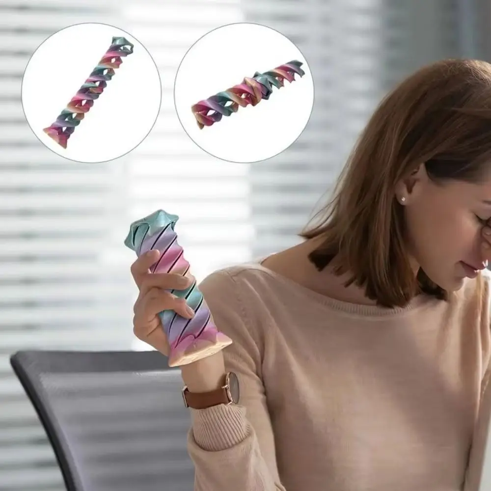 

Съемный 3D спиральный конус, игрушка-непоседа, вращающаяся спираль ярких цветов, спиральные скульптуры деревьев, игрушка на кончиках пальцев, непринужденная модель челнока