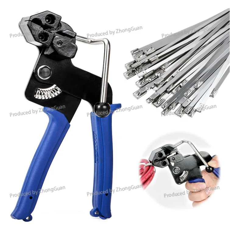 Stainless Steel Cable Tie Pliers, Cable Tie Tool,  Gun, Marine Strapping Machine, Steel Band Tightener, Cable Tie Applicator