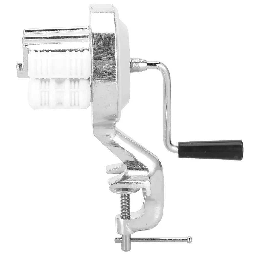 Aluminum Alloy Macaroni Maker Silver Non-Stick Surface Pasta Maker Machine Hand Cranking Operation Durable Manual Pasta Extruder