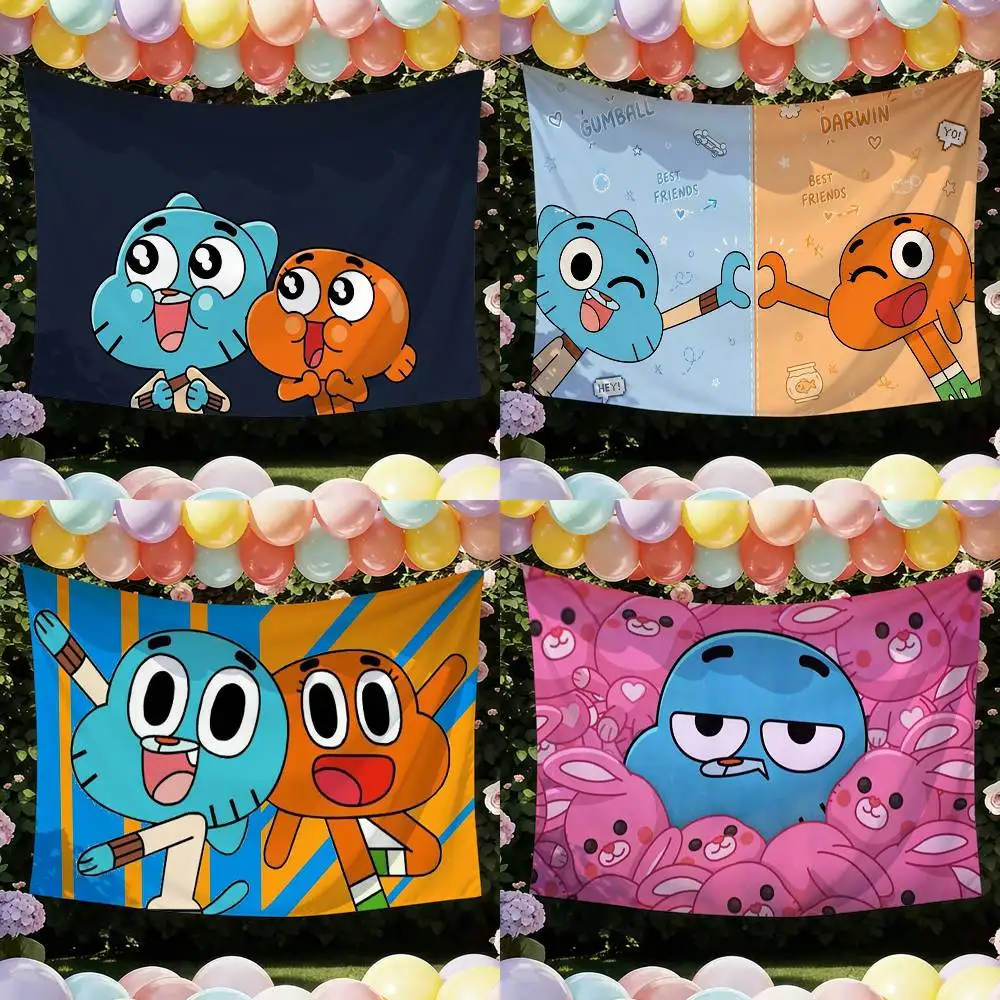 ANIME T-The A-Amazing World of GumballS Flags Wall Hanging Tapestry Outdoor Garage Room Decorative flag Background Blanket