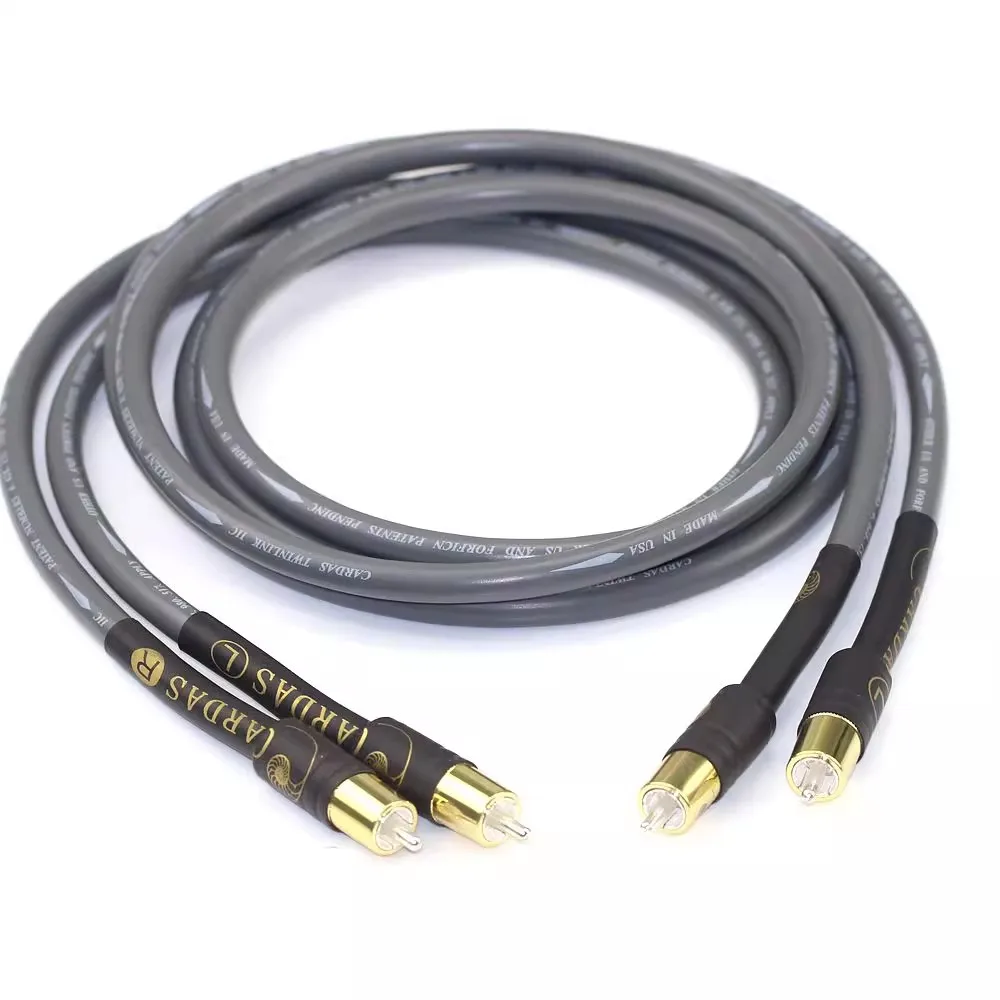 

CARDAS Пара TWINLNK бескислородная медь OFC аудиофильский аудиокабель RCA-RCA сигнальная линия с оригинальным посеребренным разъемом RCA