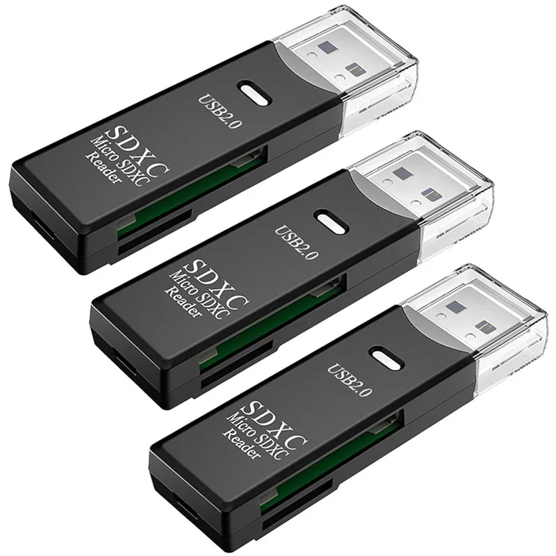 3PCS Multi Functional USB 3.0 Card Reader Micro SD TF Memory USB Flash Drive Card Reader Adapter for PC Laptops Accessories
