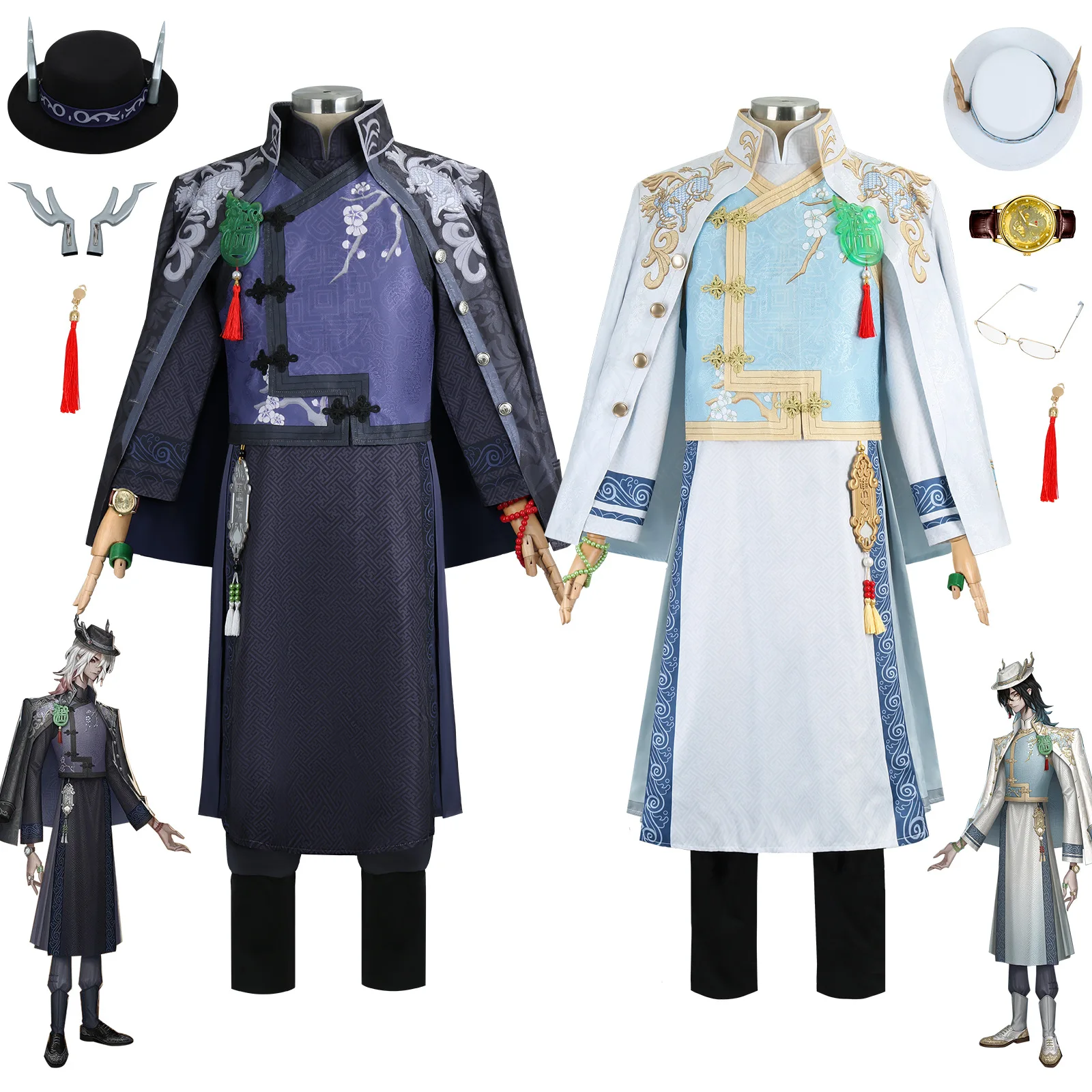 

The Fifth Person Cos Play Costume Set Of Truth Beneath White And Black Umbrella Of Soul The Kirin Merchant
