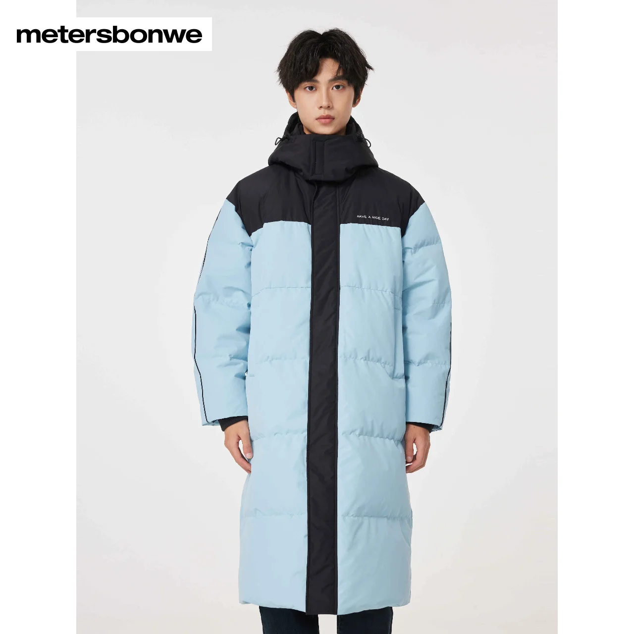 Metersbonwe Long Hooded Down Jacket Men Women Thick Winter Parker Coat Male 2023 New Fashion Warm Jackets Casual Loose Brand