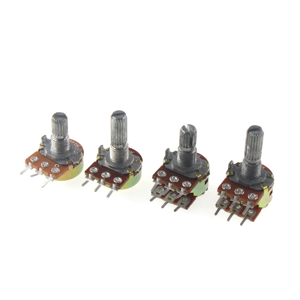 5 قطعة واحد مزدوج الجهد L15MM L20MM WH148 B1K B2K B5K 10K 20K 50K 100K 250K 500K 1M 3PIN 6PIN