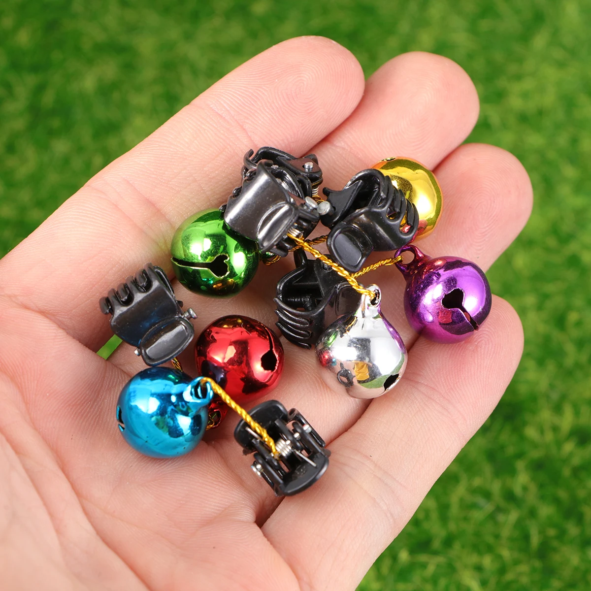 

48pcs Christmas Beard Clips Bell naments for Men Party Decoration Xmas Tree Dog Hair Accessories Beard Gadgets