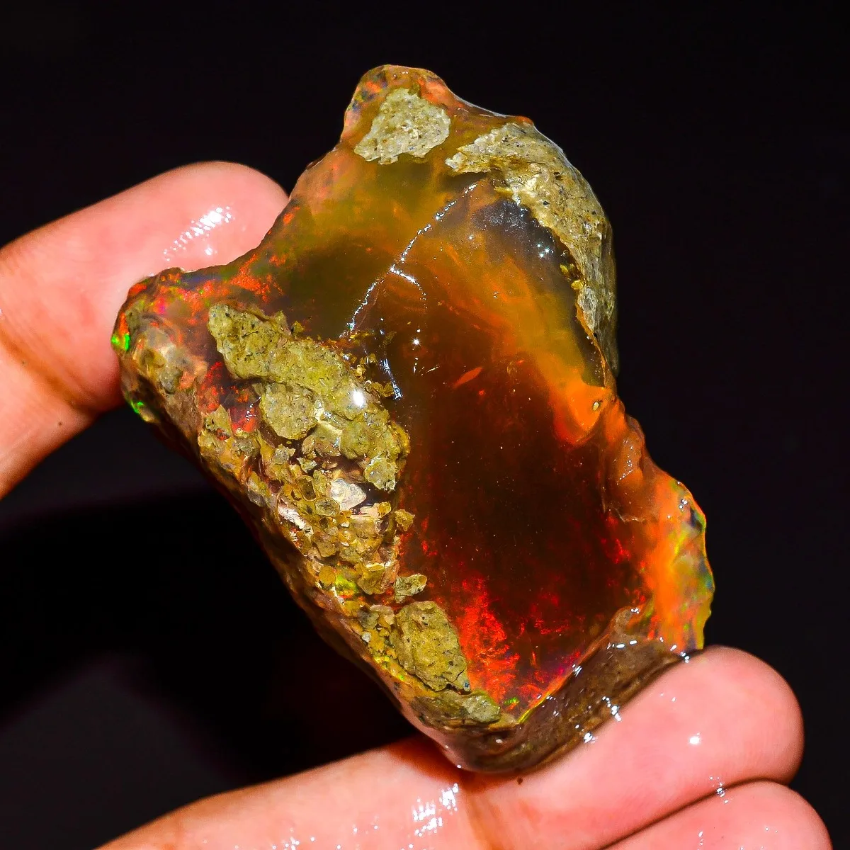 25-80CT Natural Ethiopian Opal Raw Rough Fire Opal Loose Gemstone DIY Jewelry Making Randomly Selected One