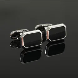 1Pair French Square Cufflinks Fashion Men's Business Banquet Suit Shirt Cuffs Buttons Luxury Wedding Cuff Links Gifts 2024 Trend