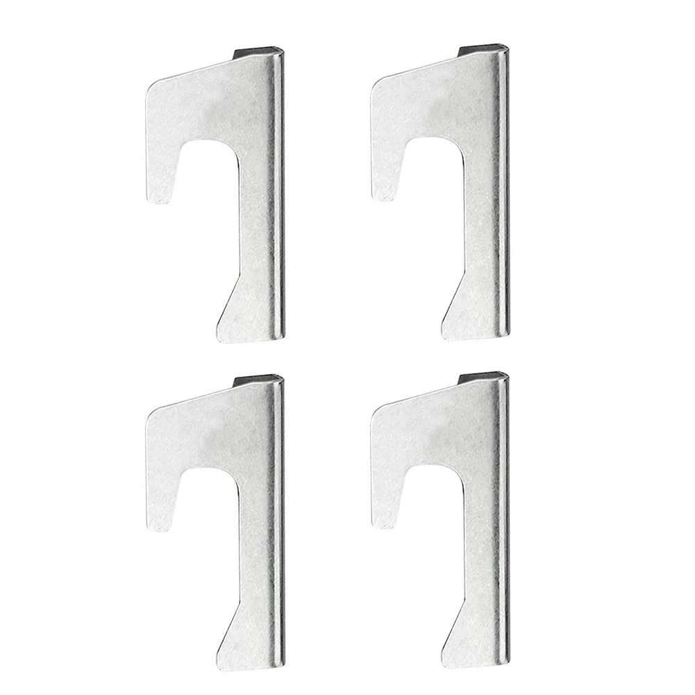 4 Pack of BBQ Pan Gasket Brackets for For firebox Kettle Grills Stainless Steel Accessory Promoting Better Cooking Results