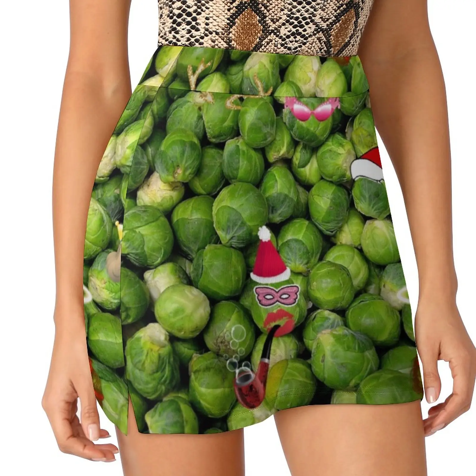 

Brussel Sprouts( Merry Christmas) Light Proof Trouser Skirt Skirt shorts korean women's clothes korean style skirt