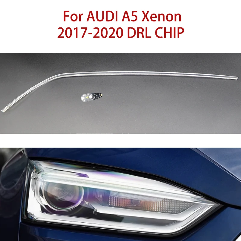 

Дневные ходовые автомобильные DRL ЧИП Световод Трубка Чип Белый свет Балластный модуль Запчасти Ангельские глазки для AUDI A5 2017-2020 Ксенон