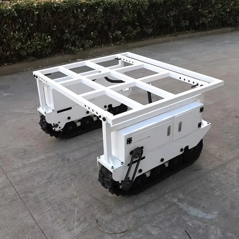 【Popular】 Factory Direct Sales Gantry Crawler Chassis Electric Remote Control Transport Vehicle Rubber Crawler Chassis Can Be Cu