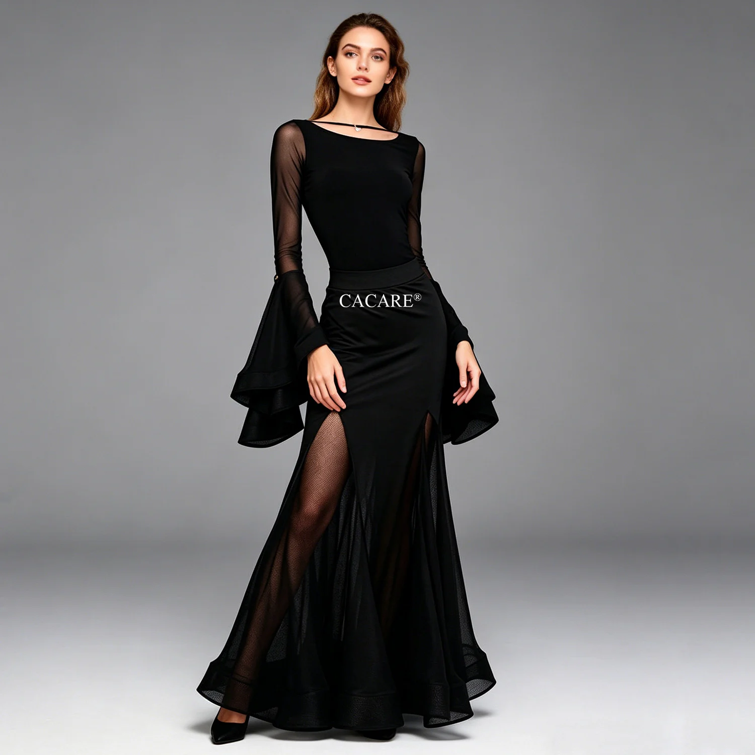 Dancewer Women Tops Leotard Bodysuit Adult Girls for Ballroom Dance Dresses Tango Salsa Women Clothing Flamingo Costume 0547 view 3