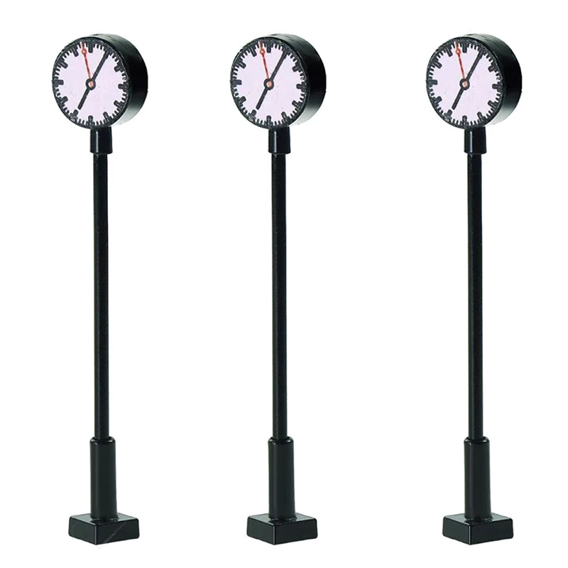 3V Miniature Led Lighting Model Railway 1：87 Scale Lights Lit Platform Clock Lamp Train Station Layout