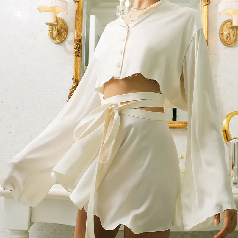 White Women Pleated Skirts Summer High Waist Girls Dancing Mini Skirt Fashion A Line irregular Short skirt solid sexy aesthetics
