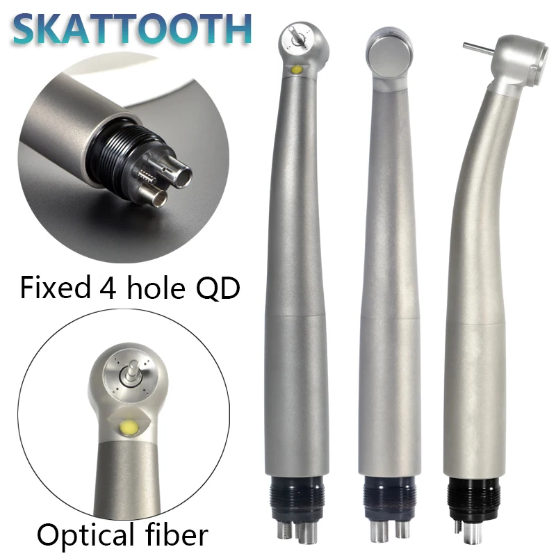 

Dental High Speed Handpiece With Ceramic Bearing LED 4 Holes Water Spray 4 Hole Connect LED Air Turbine Dentist Tools