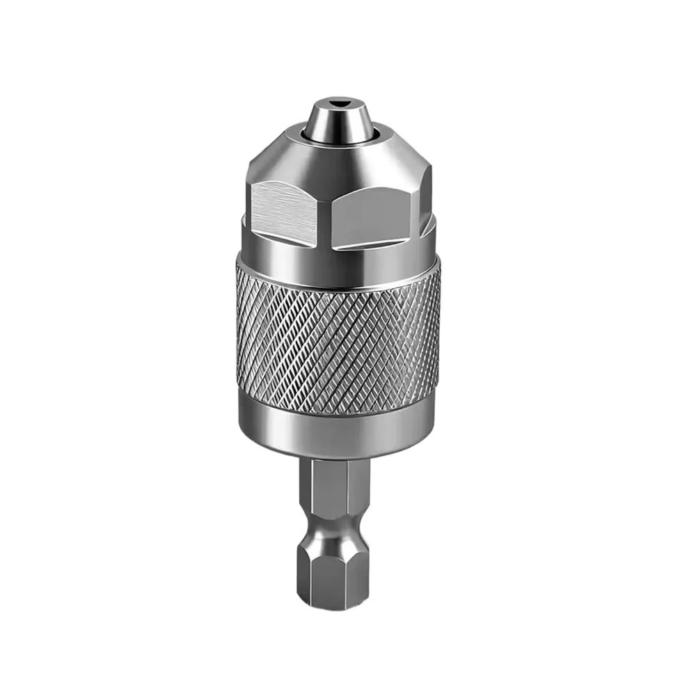 Drill Chuck Adapter Quick Change Pneumatic Drill Chuck 3-Jaw Hex Shank Chuck Professional Converter Hex Shank for Woodworking