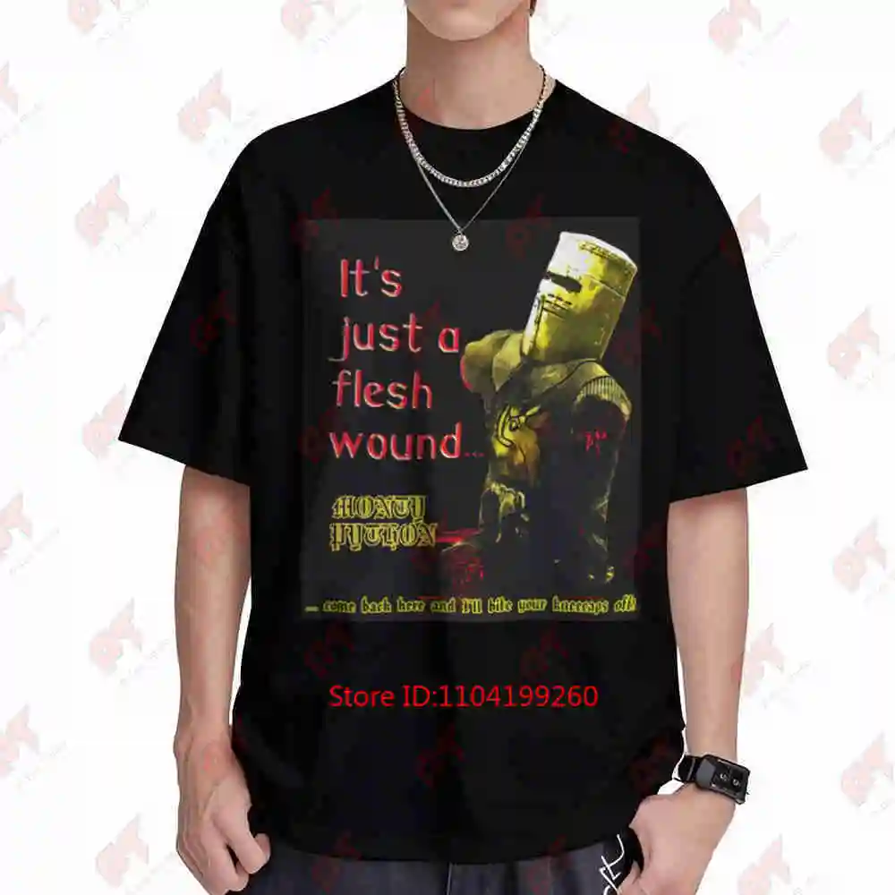 Monty Python Black Knight Holy Grail Short Sleeve Tee 100% Cotton T-Shirt