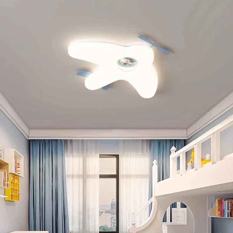 Imagem -04 - Luzes de Teto Criativas Minimalistas Quentes para Quarto de Crianças Modernas Lâmpadas de Teto para Menino e Menina Coelho e Urso Luz de Avião para Quarto