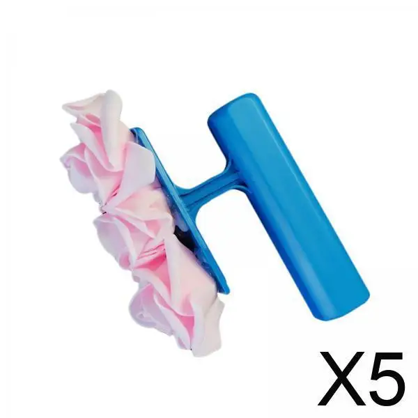 

5x Wall Brush,Pattern Paint Roller, Pattern Art Sponge Roller,Flower Roses for Office