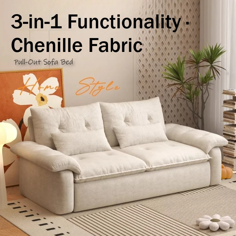 

House Decoration Sofa Bed Armrest Folding Retractable Nordic Design Sofa Office Full Frame Hotel Couch Furniture Living Room