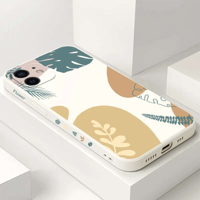 

Tropical Greenery Phone Case For iPhone 12 11 X XR XS 8 7 SE2 Plus Pro Max Mini Silicone Cover