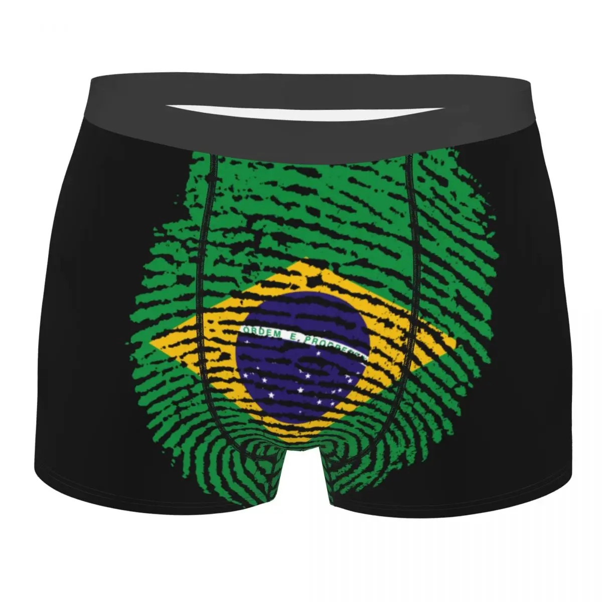 

Boxer Men Underpants Brazil Finger Print Men's Panties Shorts Breathable Mens Underwear Briefs Sexy Boxers