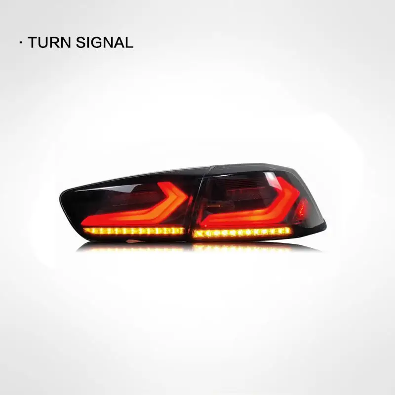 Car RGB Tail Lamp For Mitsubishi Lancer EVO EX 2008-2021 RGB Brake Reverse Sequential Turn Signal Lamps Taillights Assembly - view 6