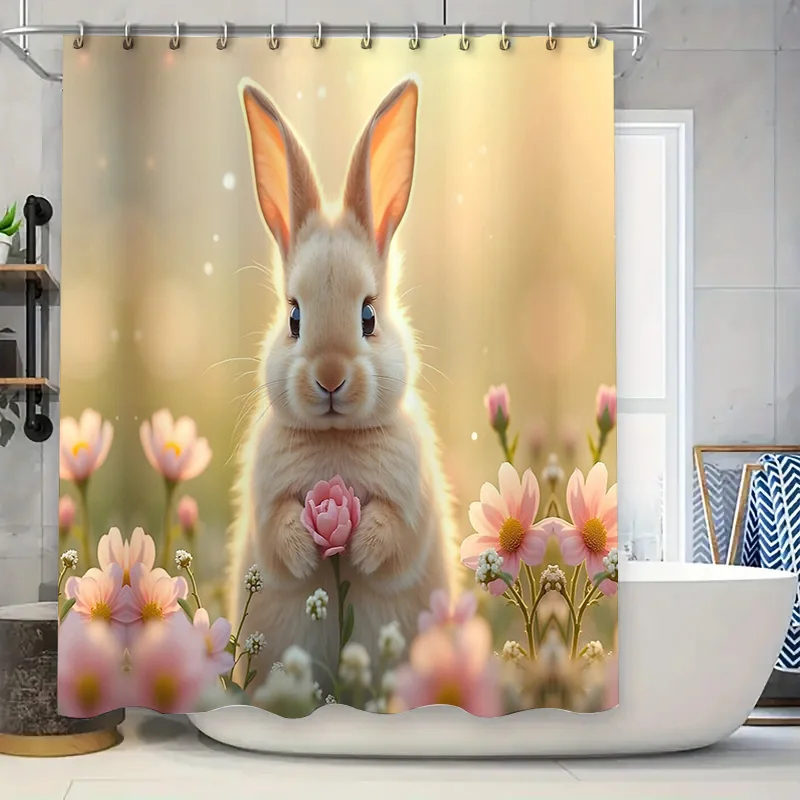 

Floral Shower Curtain Botanical Pattern Nature Landscape Bathroom Decor Vintage Farmhouse Rustic Wall Art Home Textile