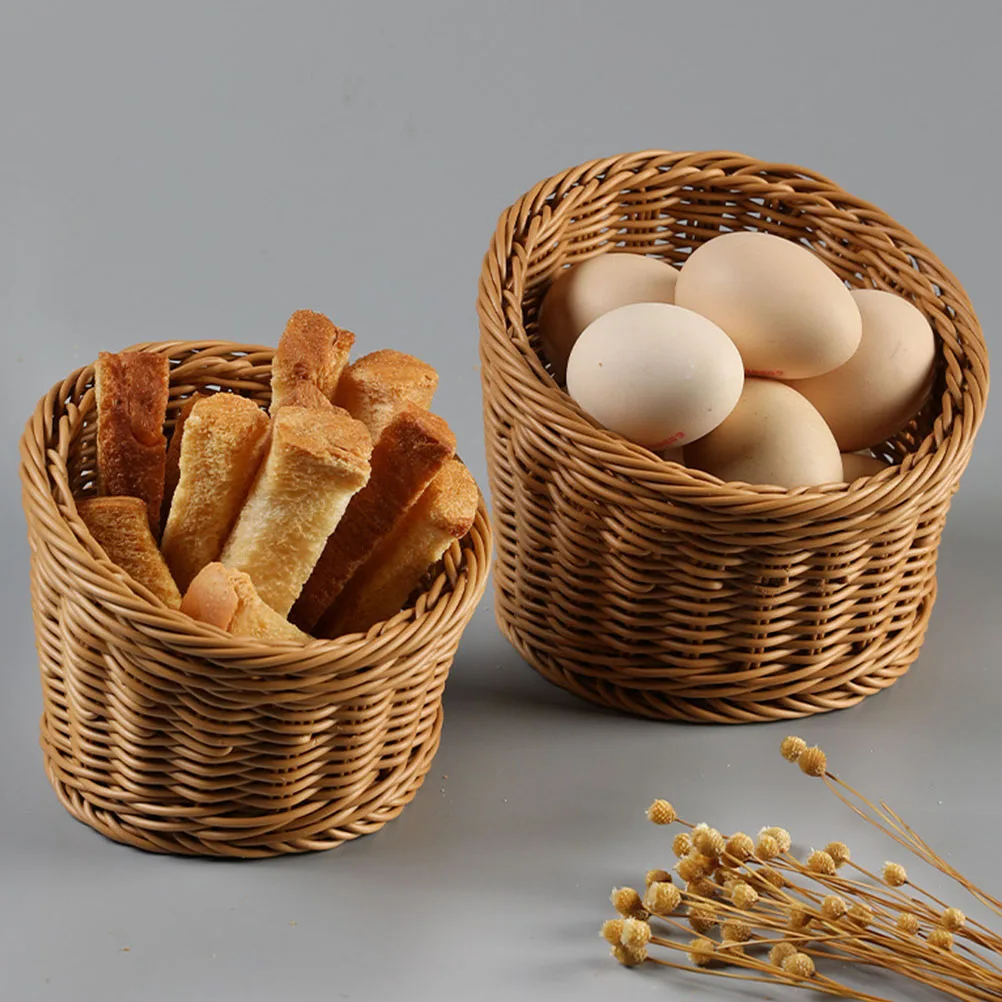 

1pc Vegetable Storage Basket Multi-Functional Woven Fruit Organizer Household Decorative Egg Baskets Kitchen Pantry Storage
