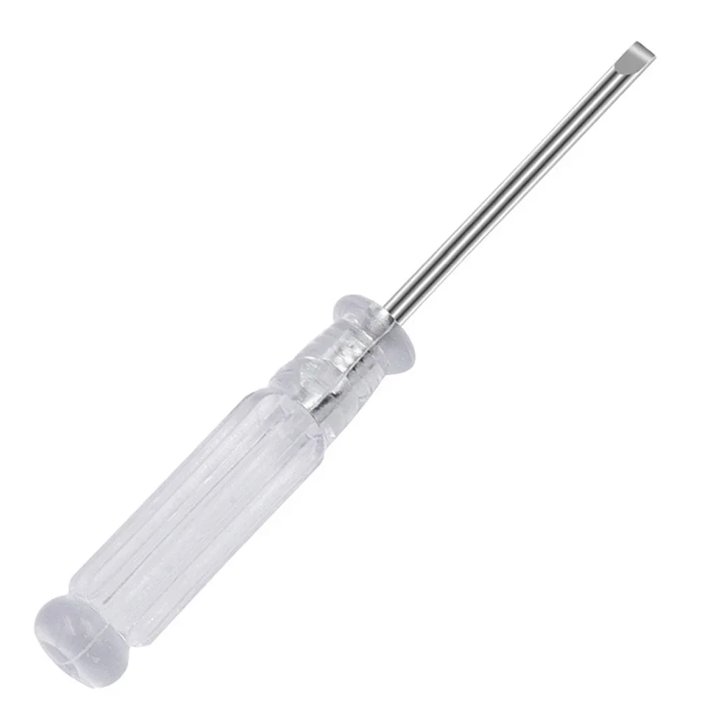 2Pcs/Set 3.74Inch Transparent Head Precision Screwdrivers Mini Screwdriver Repair Tool Slotted Cross Screwdrivers