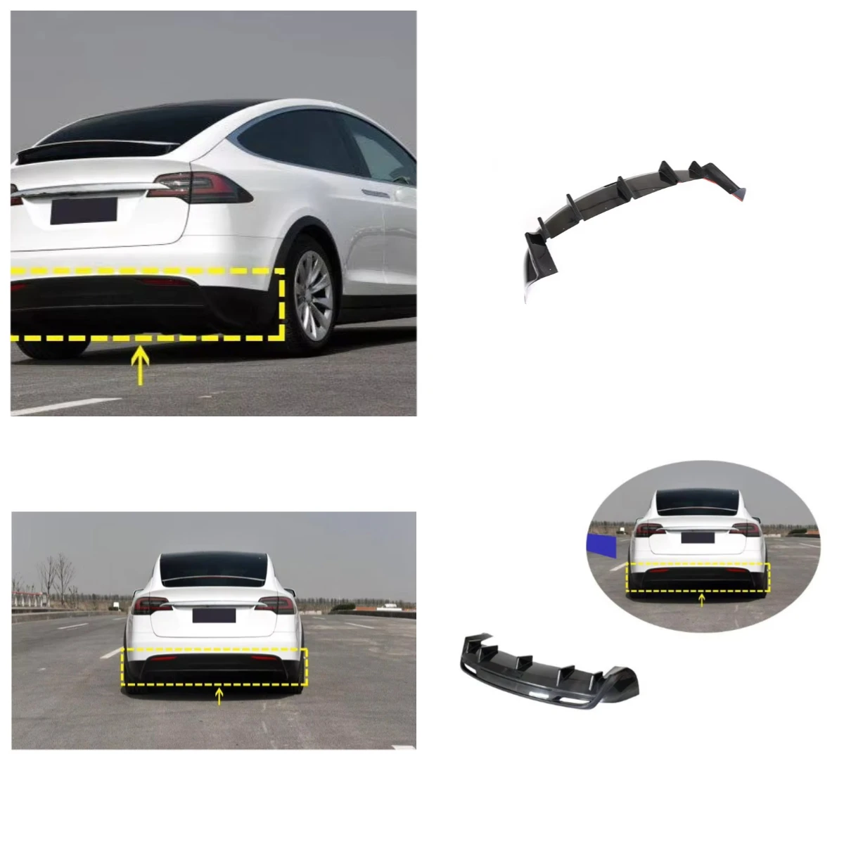 

Model X High Quality Real Carbon Fiber Rear Lip Diffuser