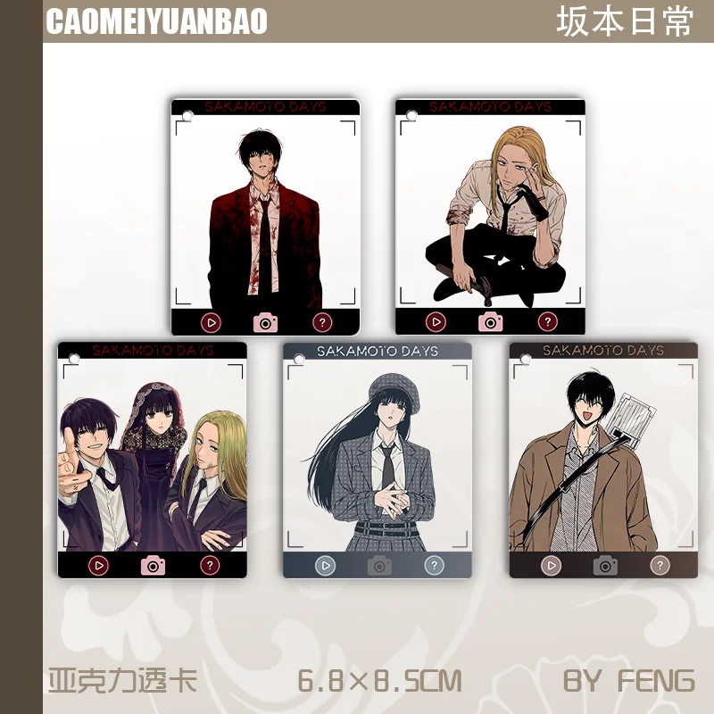 Nagumo Acrylic Card Osaragi Transparent Cards Group Photo Card Collection Shooting Prop Accessories Sakamoto Days Anime Goods