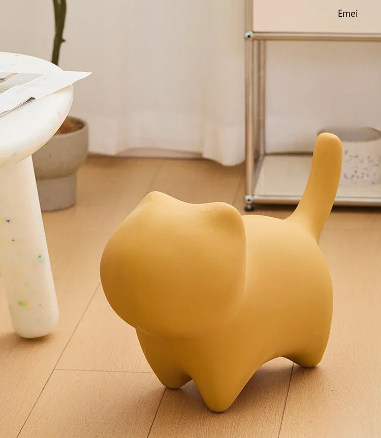 

Cute Cat Cartoon Children's Stool Internet Celebrity Animal Seat Creative Design Home Entry Foot Stool