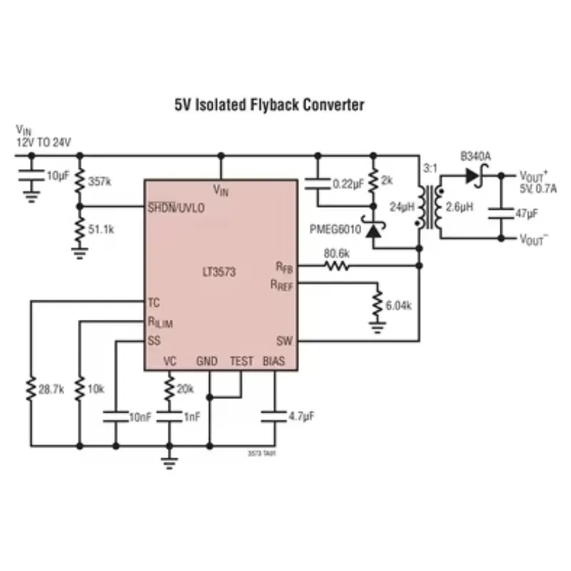 LT3573EMSE LT3573IMSE LT3573 - Isolated Flyback Converter without an Opto-Coupler