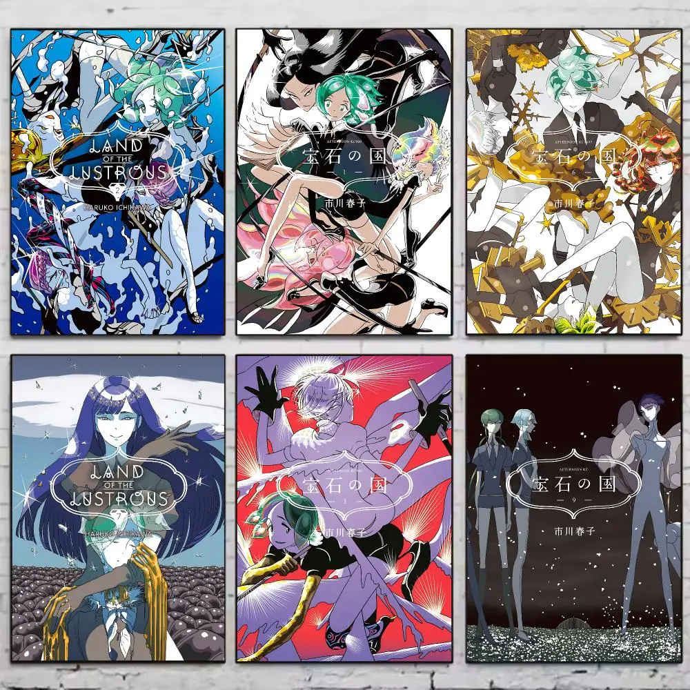Anime L-land of the Lustrous Poster Vintage Wall Art Aesthetic Room Decor Print Living Room Bedroom Home Decoration