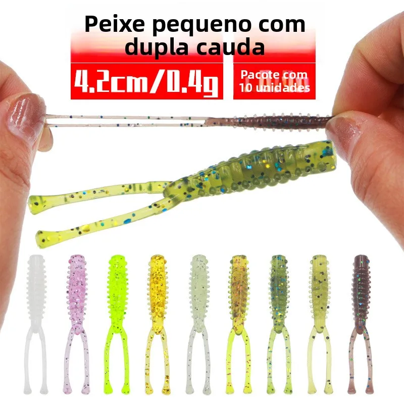 pacote-com-10-iscas-bionicas-de-cauda-dupla-para-pesca-em-Agua-doce-e-salgada-ideais-para-pesca-de-carpa-e-robalo-ao-ar-livre