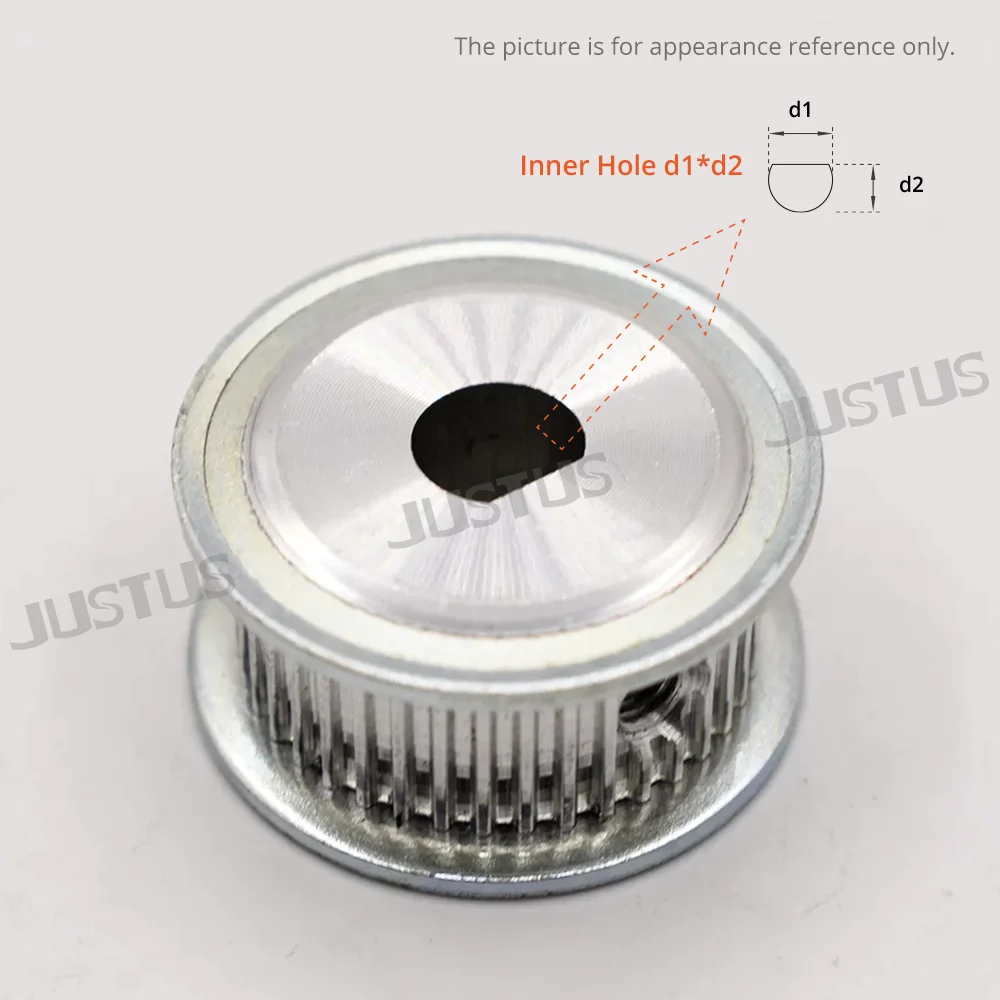 40T/50T/52T/60T MXL タイミングプーリー同期ホイール D 穴 5x4.5/6x5/6x5.5/8x7/8x7.5/10x9mm ピッチ 2.032mm